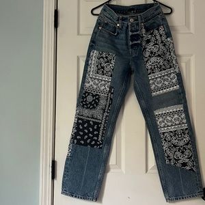 Maje Pandana straight-leg patchwork jeans